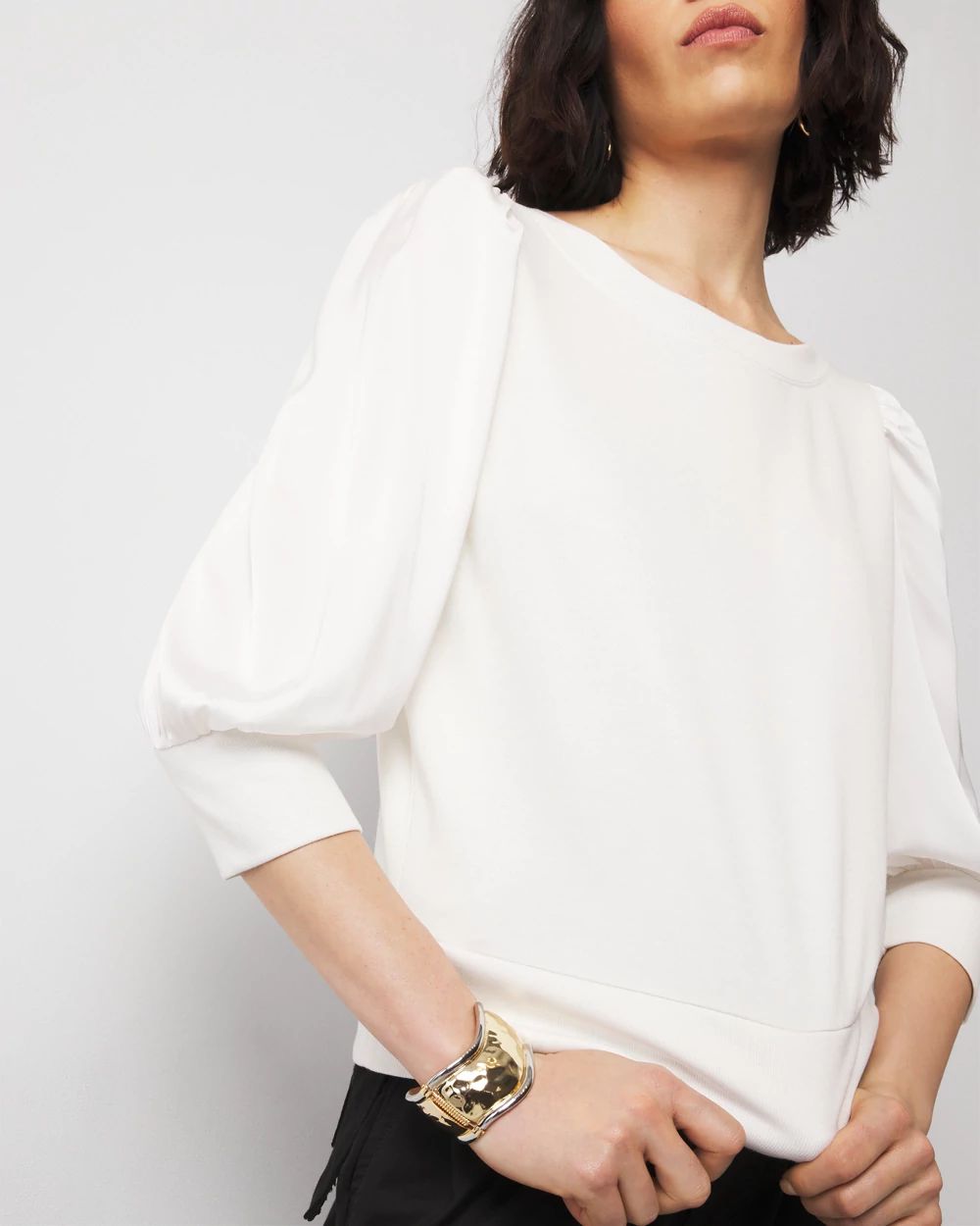 Blouson Crewneck Top | White House Black Market